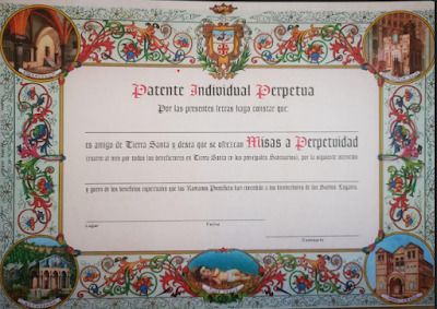 Misas en Tierra Santa por nuestras intenciones